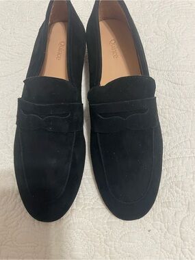 Quince Black Suede Women's Penny Loafers-BRAND NEW Size 7